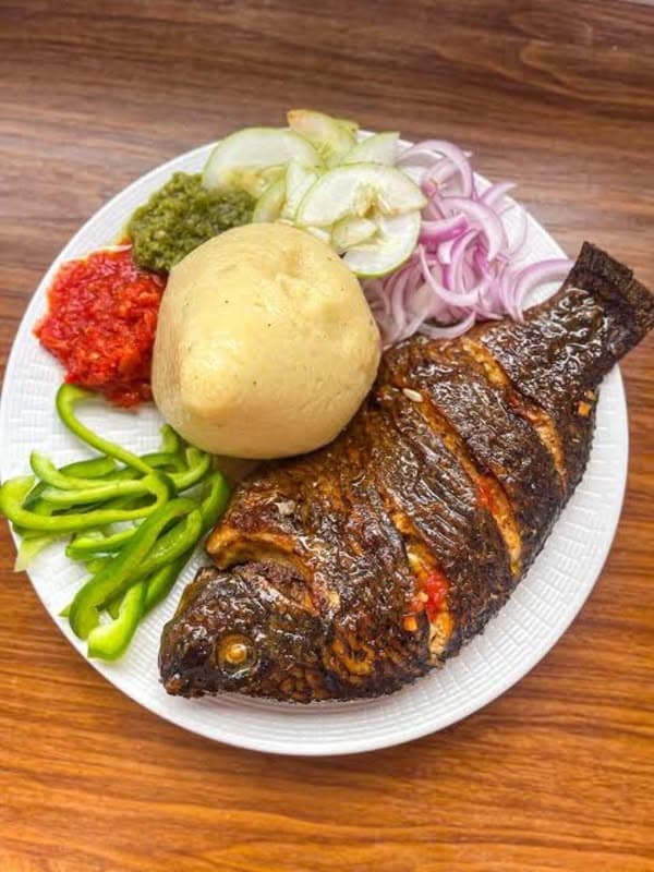 Banku & Grilled Tilapia
